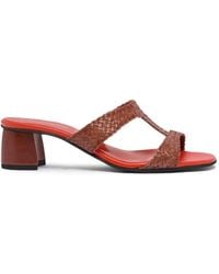 CAREL PARIS - Pyramide T Woven Leather Mules - Lyst