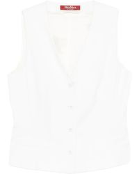Max Mara - V-Neck Button Vest - Lyst