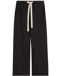 Max Mara - Straight Leg Cotton Trousers - Lyst