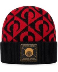 Marine Serre - Moon Lozenge Beanie Hat - Lyst