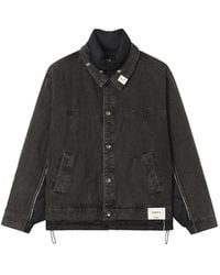 FIVE CM - Quilted Panelled Denim Jacket - Lyst