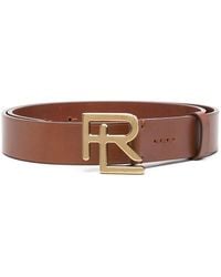 Ralph Lauren - Vacchetta-11/4 Rl Logo-Dress-Smooth Leather - Lyst