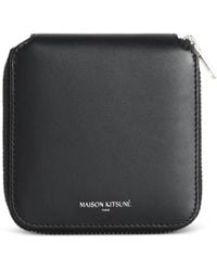 Maison Kitsuné - Portafoglio Con Zip A Giro E Logo - Lyst