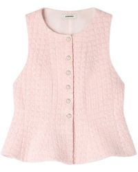 Sandro - Chaleco De Tweed Con Lentejuelas - Lyst