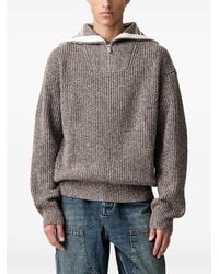 Filling Pieces - Quarter-Zip Chunky-Knit Sweater - Lyst