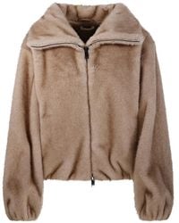 P.A.R.O.S.H. - Faux-Fur Zip-Up Jacket - Lyst
