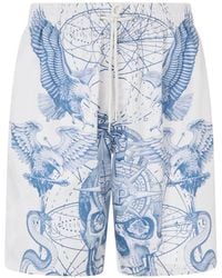Philipp Plein - Eagle Skull-Print Shorts - Lyst