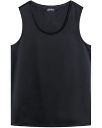 Max Mara - Satin Wide-Strap Sleeveless Top - Lyst