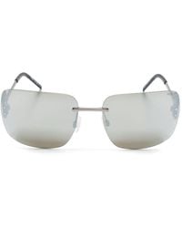 HUGO - Logo-lettering Rectangle-frame Sunglasses - Lyst