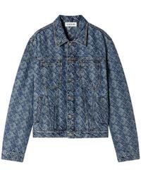 Lanvin - Patterned Logo-Patch Jacket - Lyst