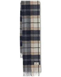 Barbour - Sciarpa Tartan Con Frange - Lyst