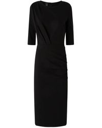 Pinko - Draped Ruched-Detail Midi Dress - Lyst