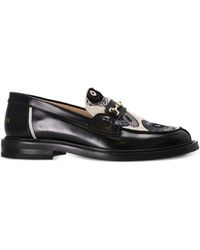 Filling Pieces - Graphic-Pattern Leather Loafers - Lyst