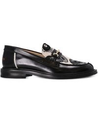 Filling Pieces - Graphic-Pattern Leather Loafers - Lyst