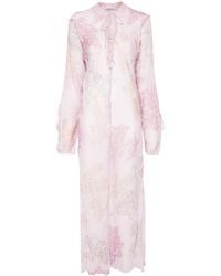 Acne Studios - Chiffon Seasonal-Print Dress - Lyst