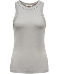 12 STOREEZ - Ribbed Cotton Tank Top - Lyst