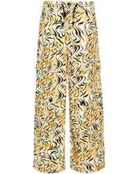 Marni - Pantalones rectos con animal print - Lyst