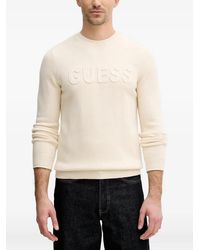 Guess - Embossed Logo Sweater - Lyst