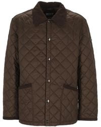 Husky - Gesteppte Jacke Mit Cordkragen - Lyst