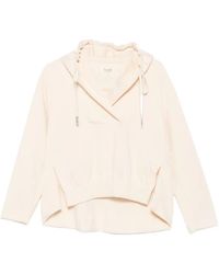 Psophia - Drawstring-Hood Elasticated-Hem Hoodie - Lyst
