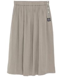 SPORT b. by agnès b. - Pleated Midi Skirt - Lyst