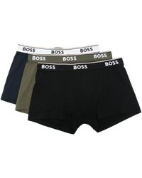 BOSS - Set aus drei Boxershorts mit Logo-Bund - Lyst