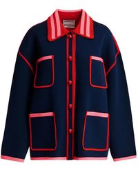 Essentiel Antwerp - Strawberry-Button Lace-Trimmed Cardigan - Lyst