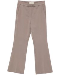 Marc O' Polo - Elasticated-Waist Cropped Flared Trousers - Lyst
