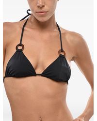 DSquared² - Triangle Bikini Top With Logo Rings - Lyst