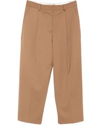 THE M.. - Cropped Broek Met Geplooide Voorkant - Lyst