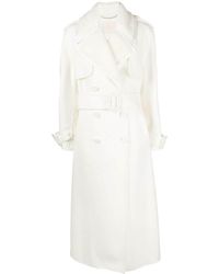 Ermanno Scervino - Double-breasted Virgin Wool Trench Coat - Lyst