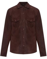 Eleventy - Chaqueta Con Canesú Y Paneles De Ante - Lyst