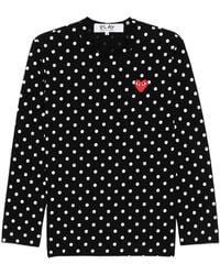 COMME DES GARÇONS PLAY - Polka-Dot Long-Sleeve T-Shirt - Lyst