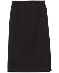 Dolce & Gabbana - Gabardine Virgin-Wool Midi Skirt - Lyst