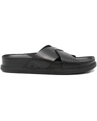 Clarks - Torford Cross-Strap Leather Sandals - Lyst