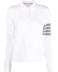 Thom Browne - 4-Bar Long-Sleeved Polo Shirt - Lyst