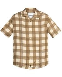Jil Sander - Checked-Pattern Short-Sleeve Shirt - Lyst
