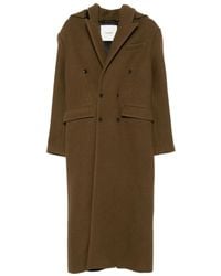 Nanushka - Detachable-Hood Double-Breasted Coat - Lyst