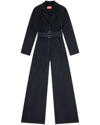 DIESEL - Combinaison Blazer Ceinturée En Laine Stretch - Lyst