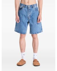 Calvin Klein - Shorts Denim Con Effetto Schiarito - Lyst