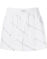 Alexander Wang - Shorts mit Kristall-Logo - Lyst