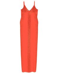 Patrizia Pepe - Rhinestone-Embellished Maxi Dress - Lyst
