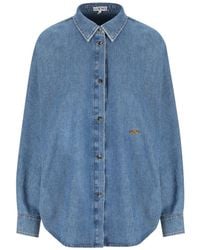 Loewe - Denim Overhemd Met Borduurwerk - Lyst