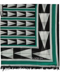 Lanvin - Écharpe À Imprimé Géométrique - Lyst
