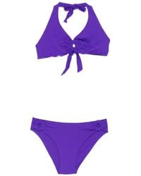 Fisico - Bikinitop Met Haltertop En Ringdetail - Lyst