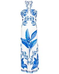 FARM Rio - Halterneck Floral-Print Maxi Dress - Lyst
