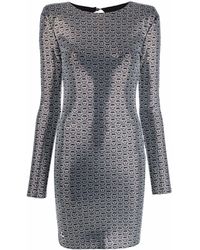 Philipp Plein - Crystal-embellished Long-sleeve Mini Dress - Lyst
