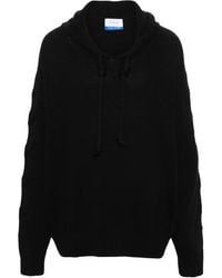 Off-White c/o Virgil Abloh - Embossed-Logo Knitted Hoodie - Lyst