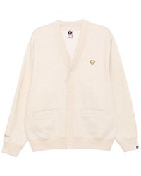 Aape By A Bathing Ape - Logo-Appliqué Button-Up Sweatshirt - Lyst