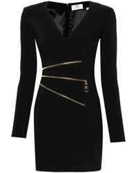 Elisabetta Franchi - ジップディテール ミニドレス - Lyst